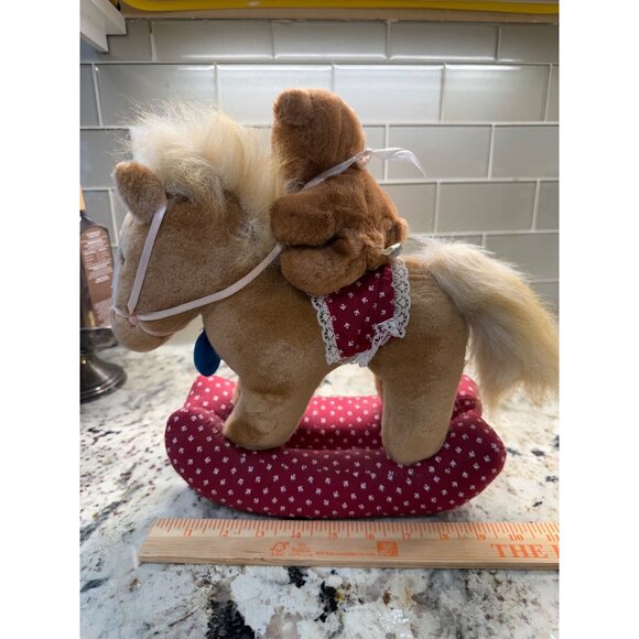 VTG Dakin Bear & Friend Horse Plush Rocker Toy 1985 Americana Collectible gift - Picture 11 of 11